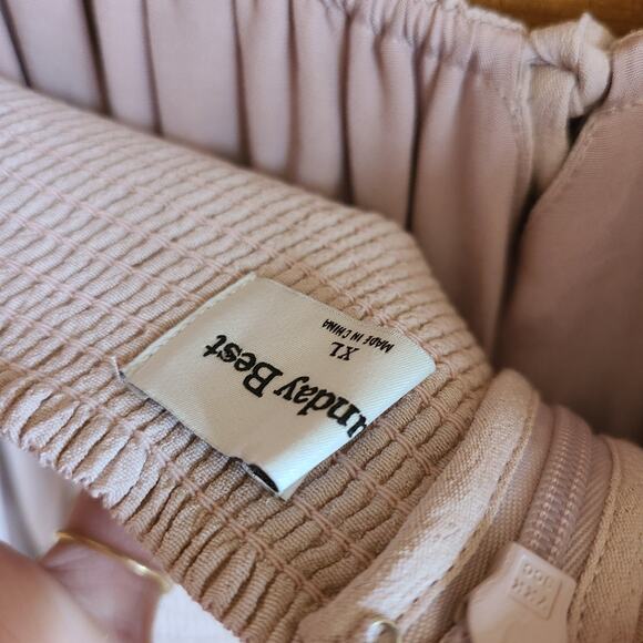 Aritzia Sunday Best Delilah Long Sleeve Mini Dress NWT XL Blush Pink Valentine - Picture 6 of 8